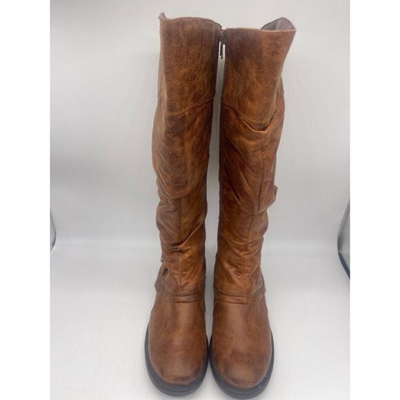 Baretraps Sheridan Brown Knee High Ruched Boots Size 8.5 - Picture 3 of 11